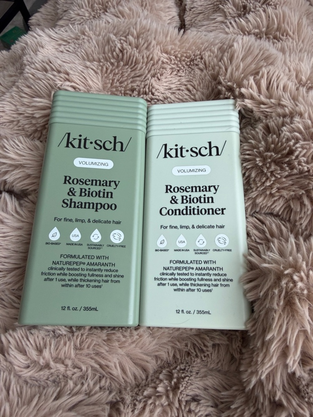 Kitsch Rosemary & Biotin Shampoo and Conditioner Duo - Sage and Pale Mint
